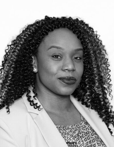 Portrait of Adidi on white background.