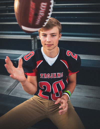 Nathan with football.