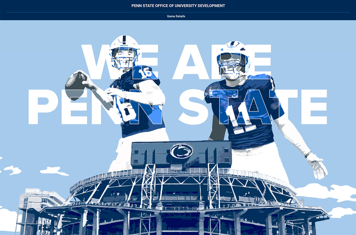 football-invite-website Football invitation website hero