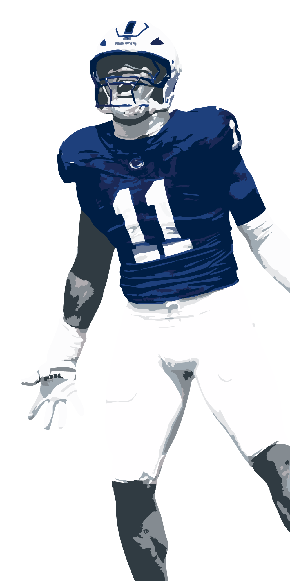 p11-graphic Stylized football player graphic.
