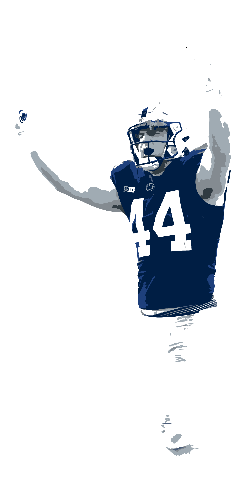 p44-graphic Stylized football player graphic.