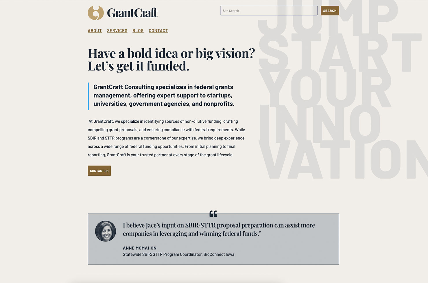 website-grantcraft Screenshot of GrantCraft website.